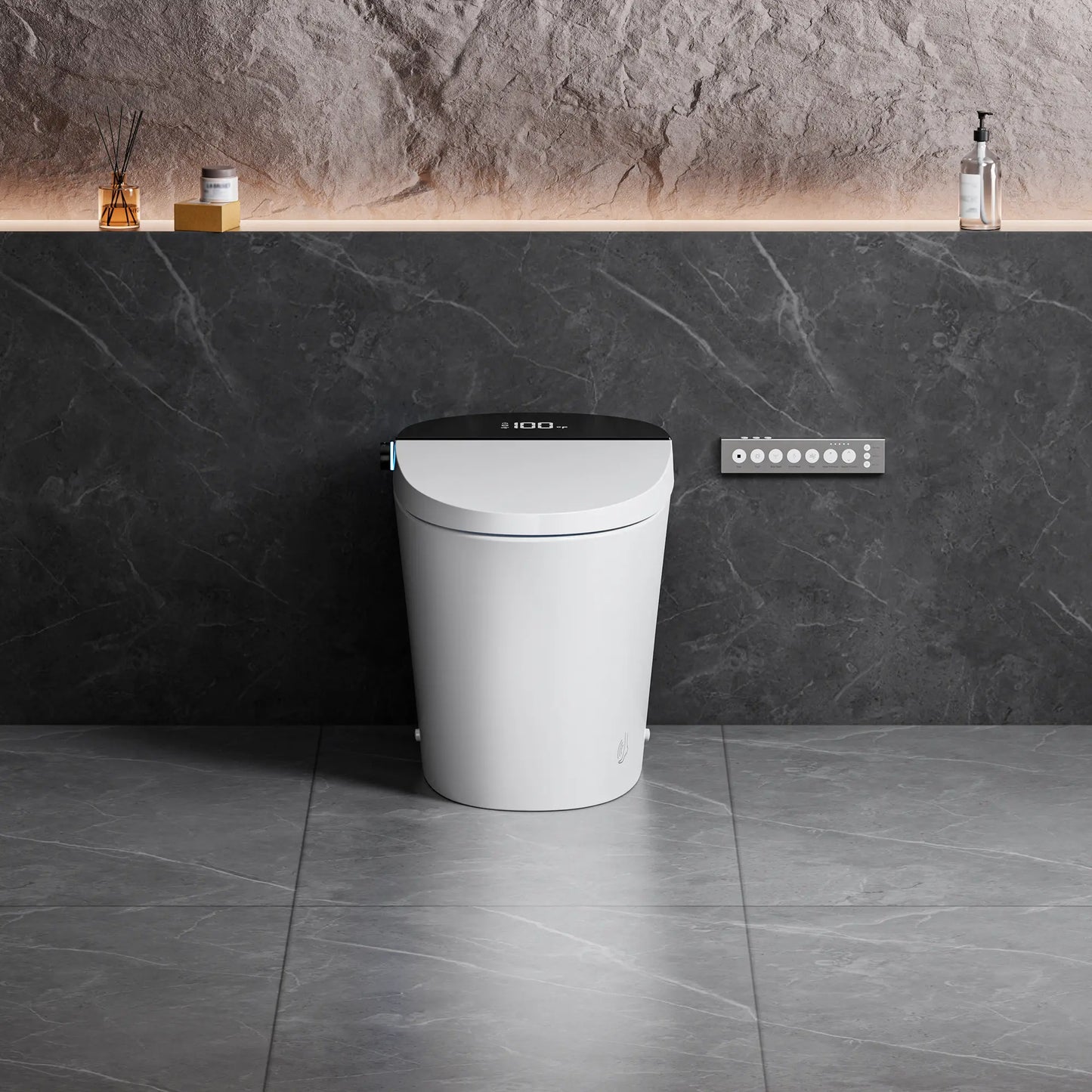 Front view of CANEST TC-100GE Smart Bidet Toilet showing clean lines and modern bowl design