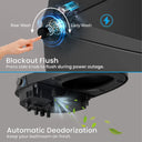 Canest Black Smart Toilet with Pump-assisted Flush, Auto OpenClose Lid _TC-200BG-11