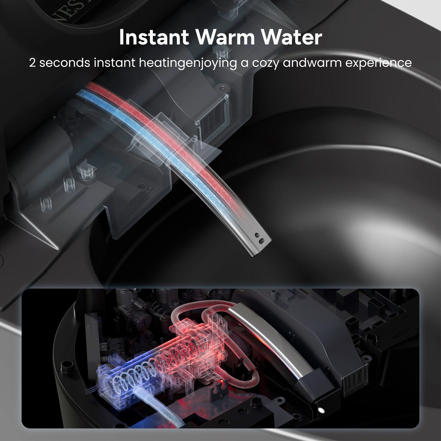Instant heating system in CANEST TC-200BG providing warm water in under 2 seconds