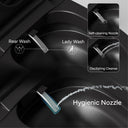 Antibacterial nozzle with multiple bidet spray modes including rear, feminine, and massage wash
