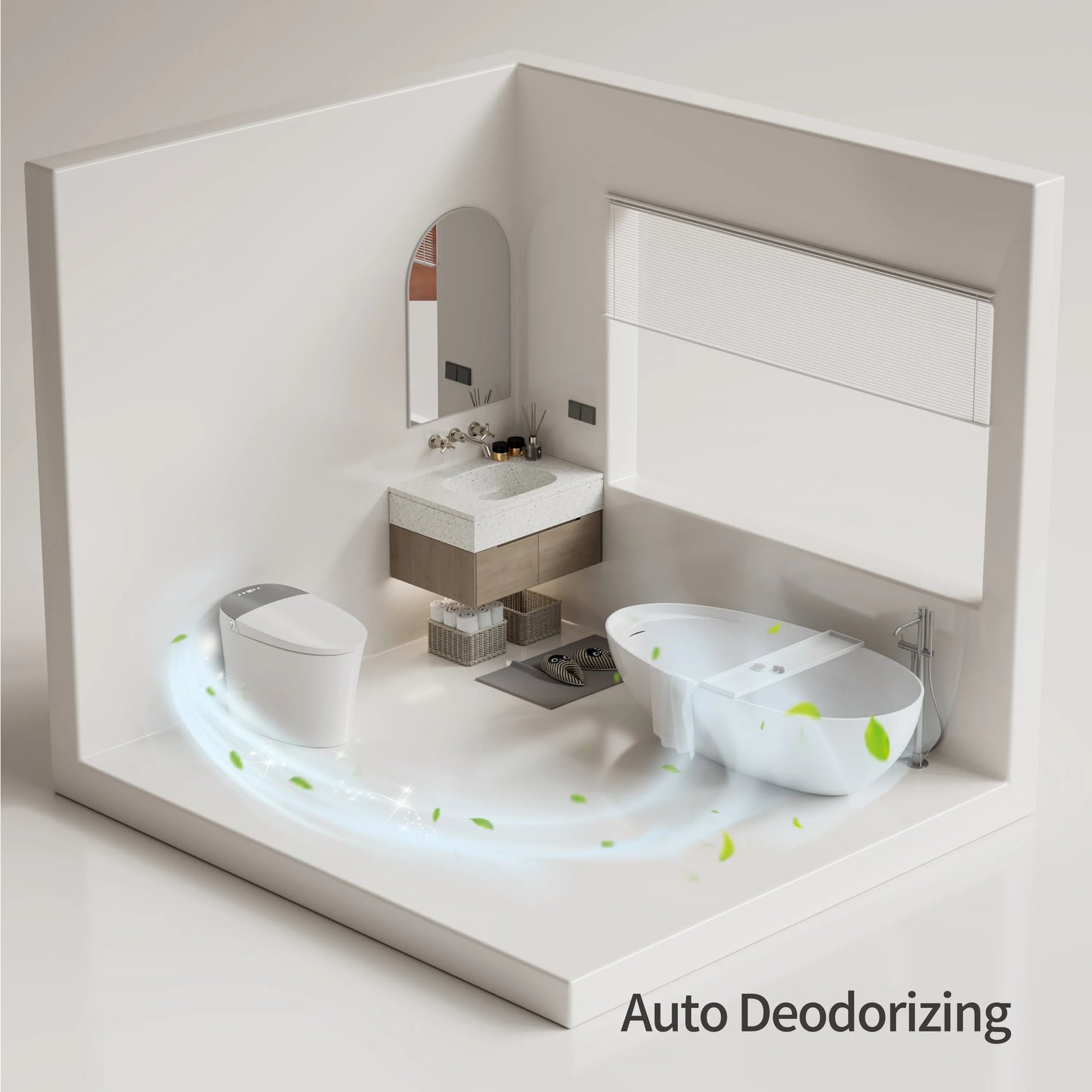 Deodorizer system in CANEST FC-001 to keep the toilet environment odor-free