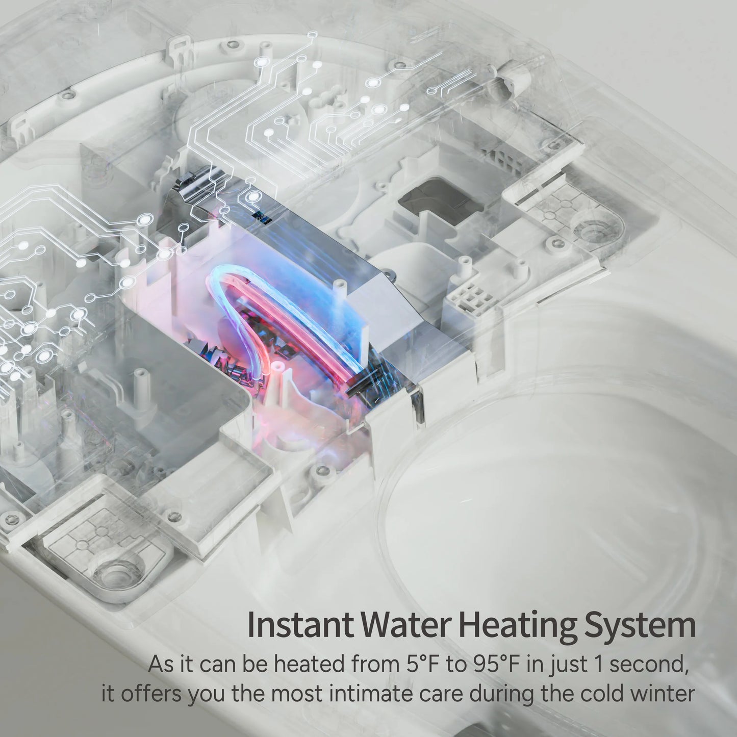 Instant water heating technology in CANEST FC-001 for endless warm water washing