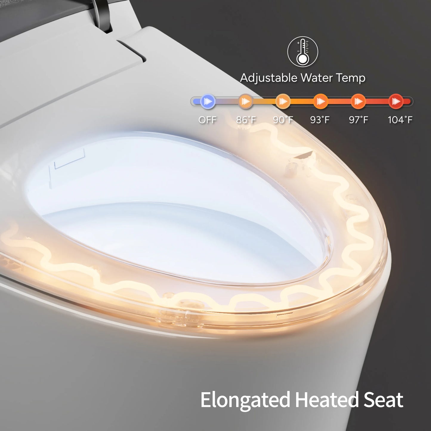 Heated toilet seat in CANEST FC-001 with adjustable warmth for added comfort