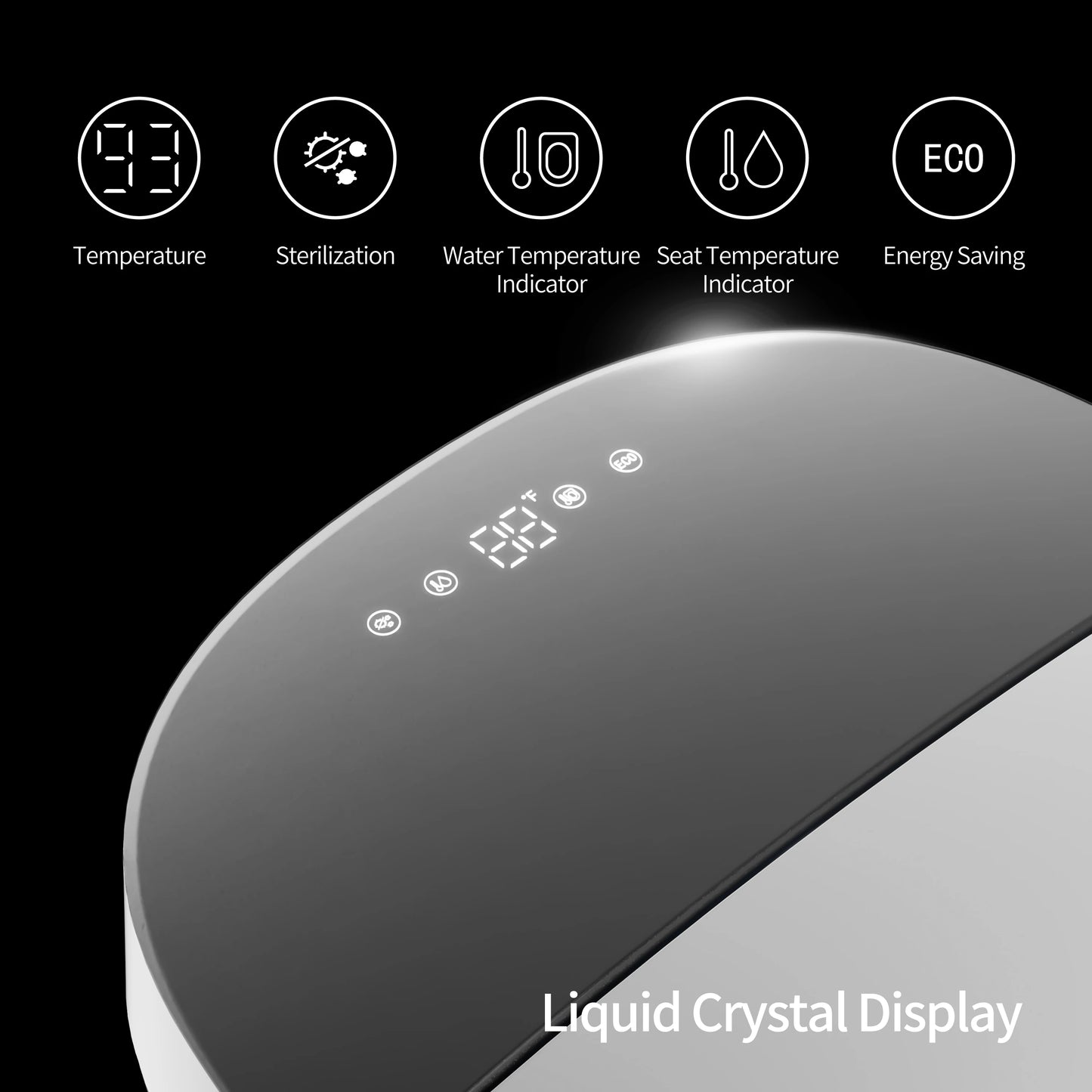 LCD display panel on CANEST FC-001 showing temperature, status, and function mode
