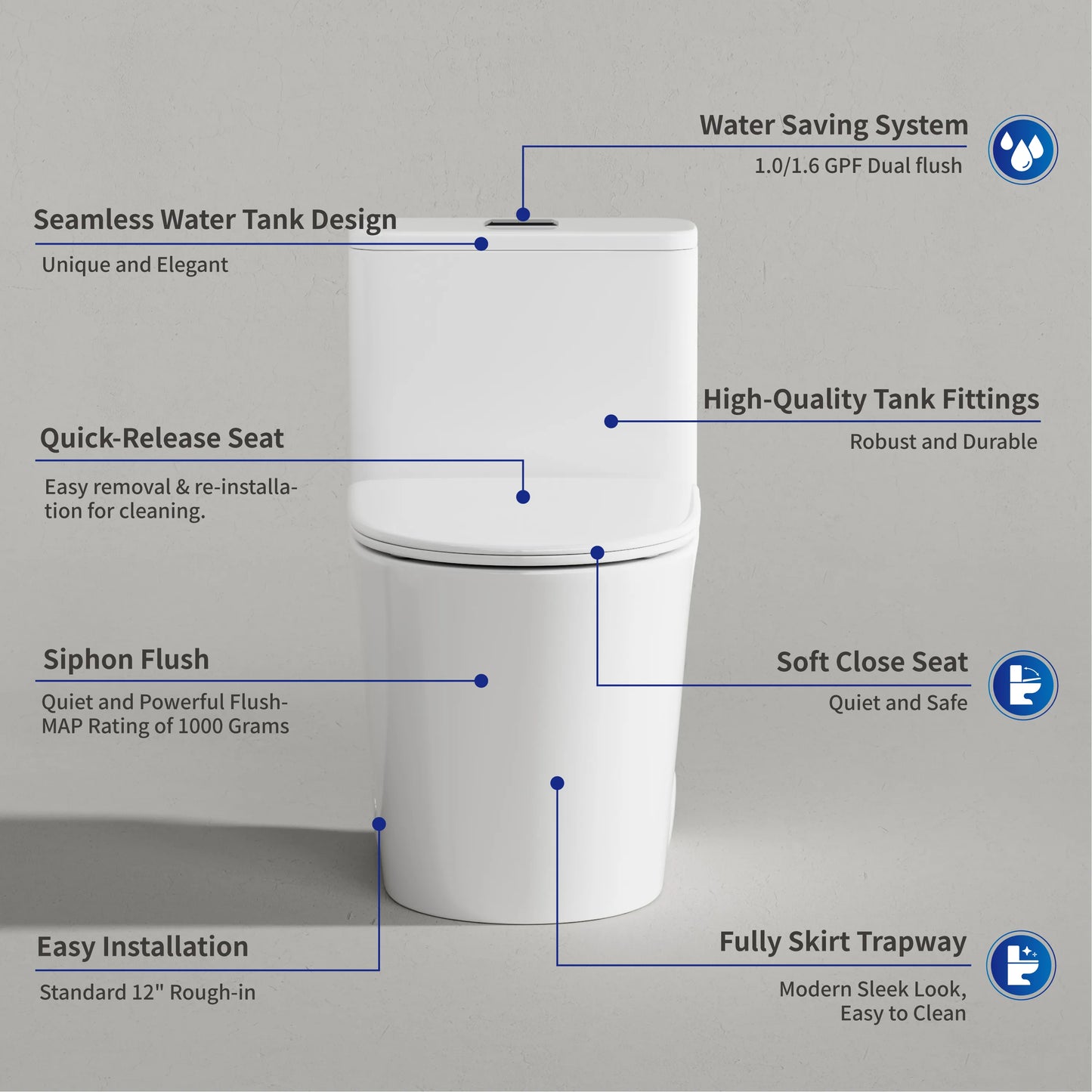 CANEST® One Piece Toilets | DL-2506