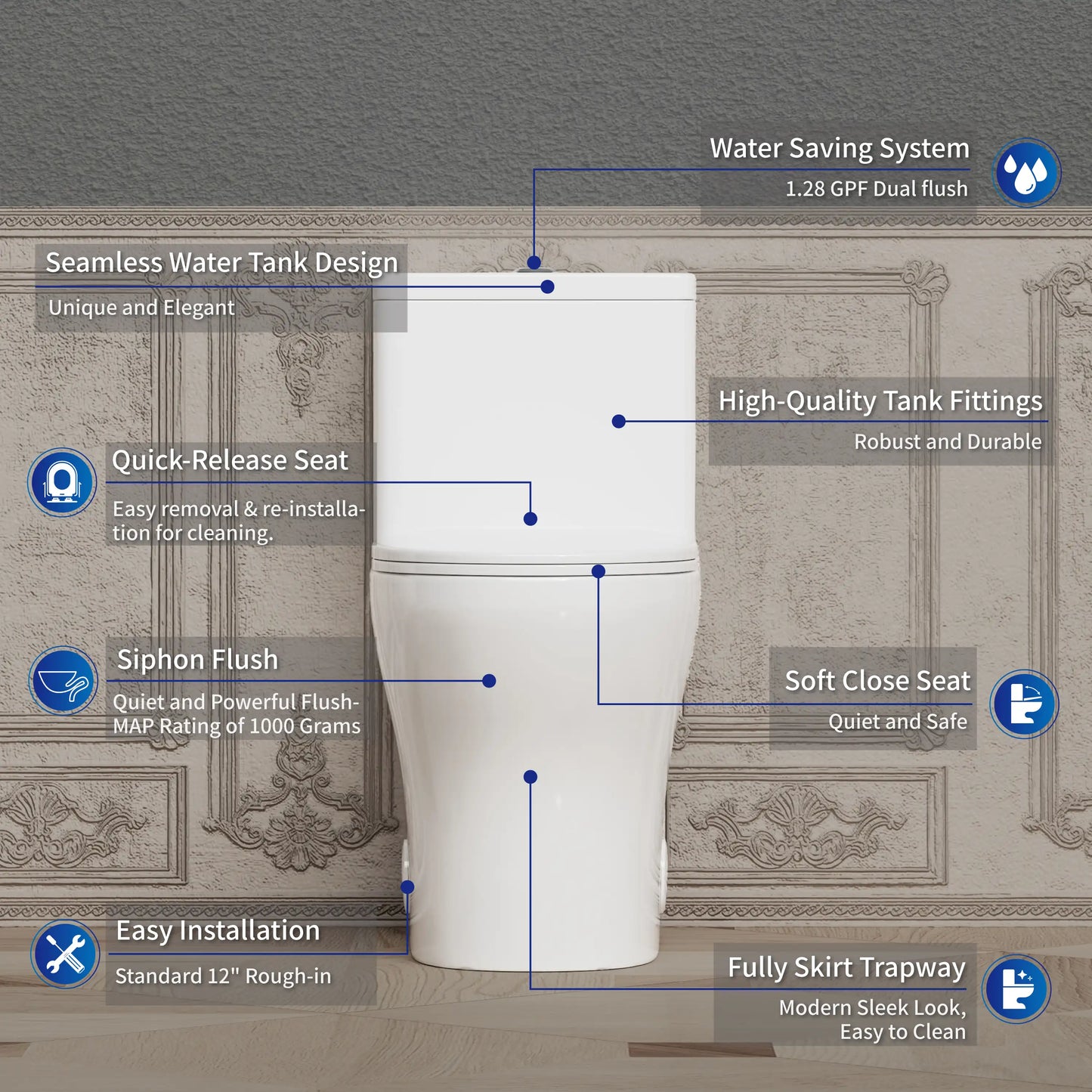 CANEST® One Piece Toilets | DL-2500