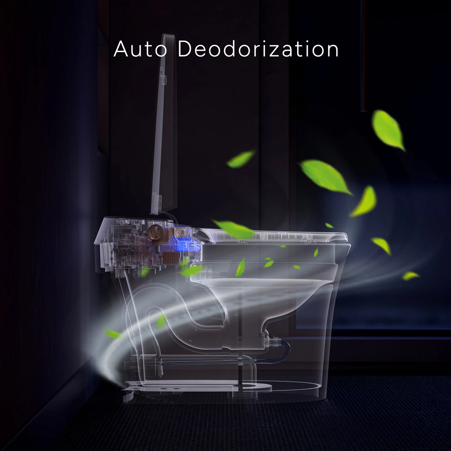 Built-in deodorizer in CANEST TC-200GE to eliminate odors after each use