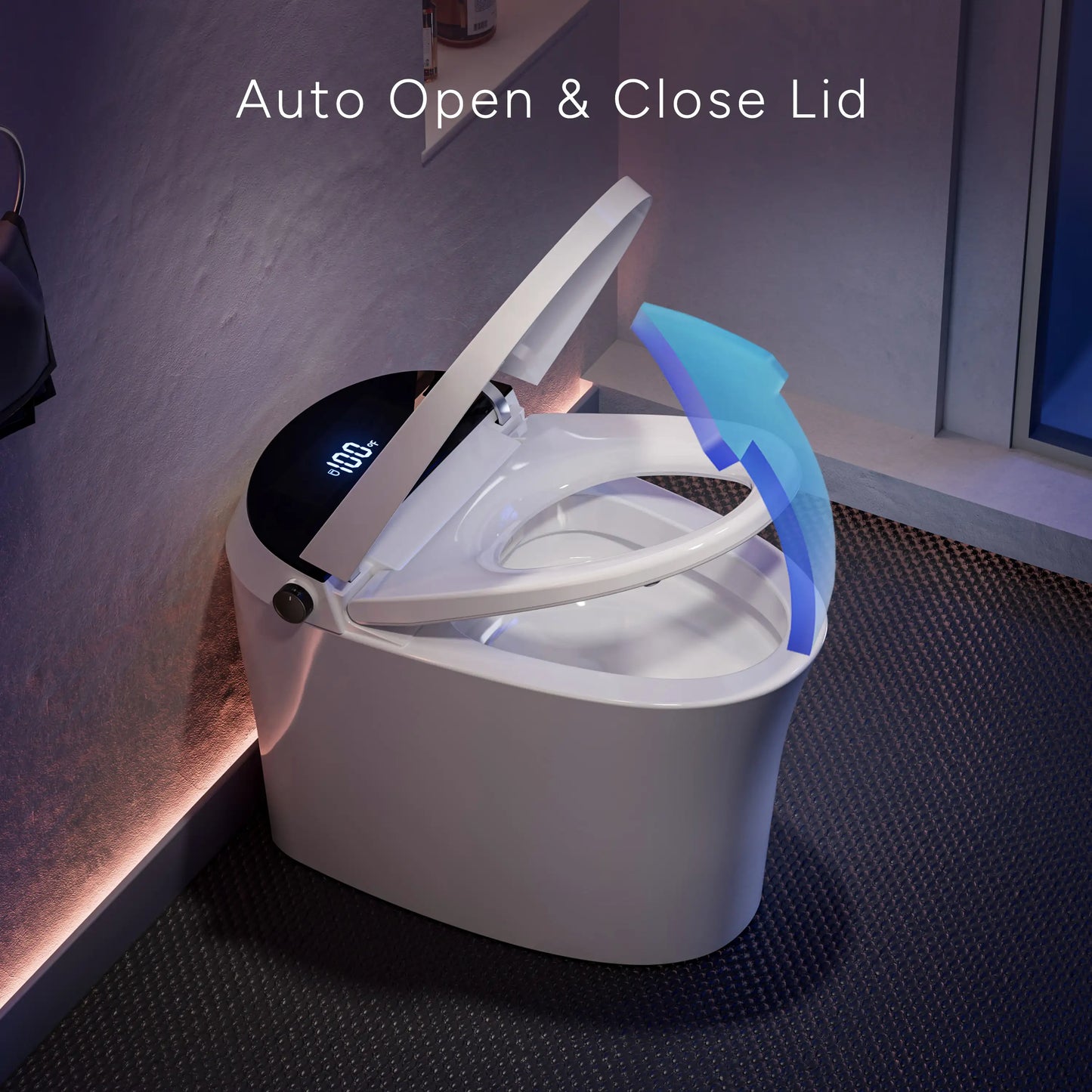 Auto open and close lid feature of CANEST TC-200GE for hands-free convenience