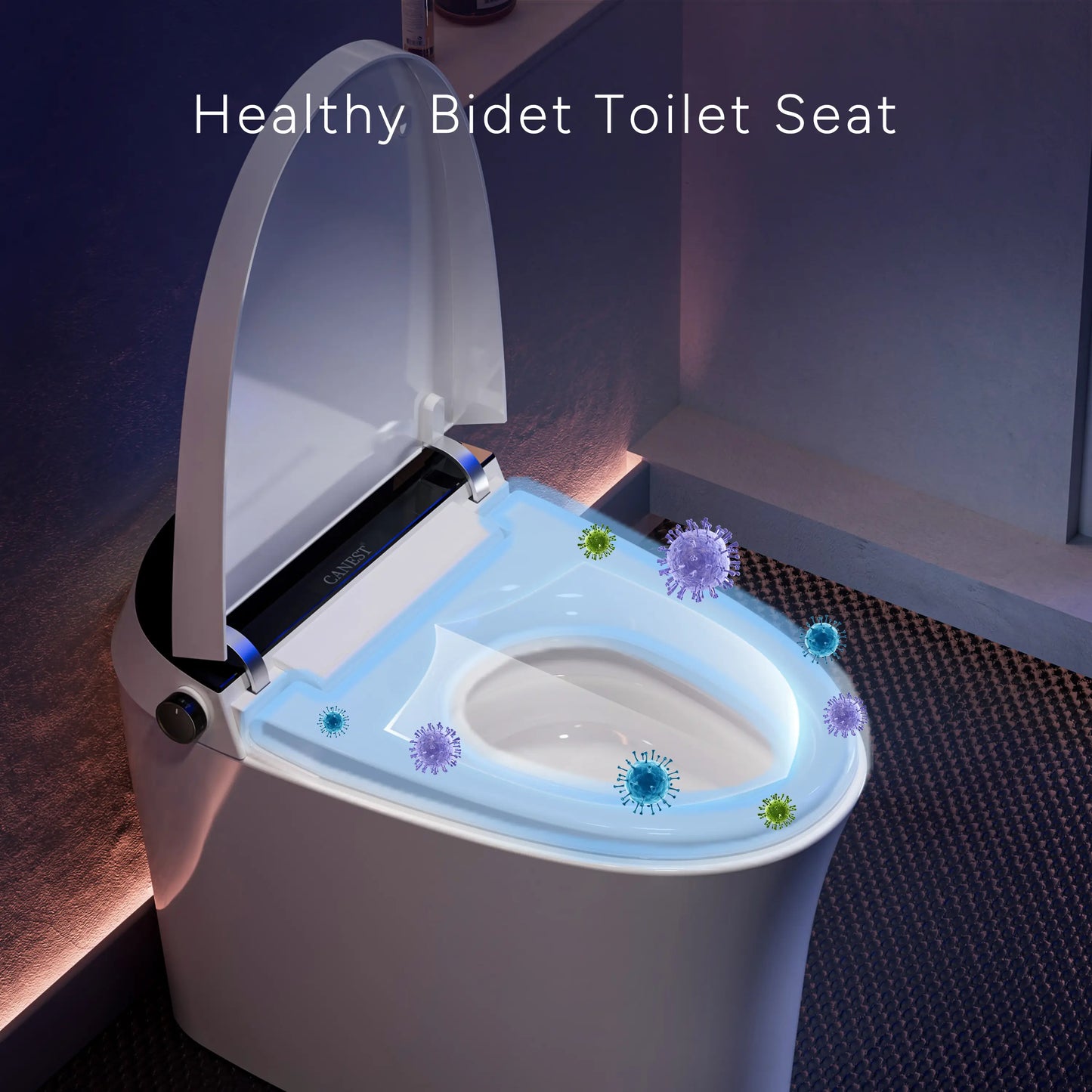 Antibacterial toilet seat material in CANEST TC-200GE for improved hygiene and safety