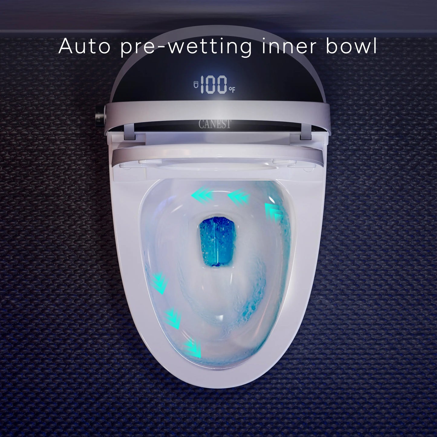 Pre-mist function in CANEST TC-200GE for cleaner bowl surface before each use