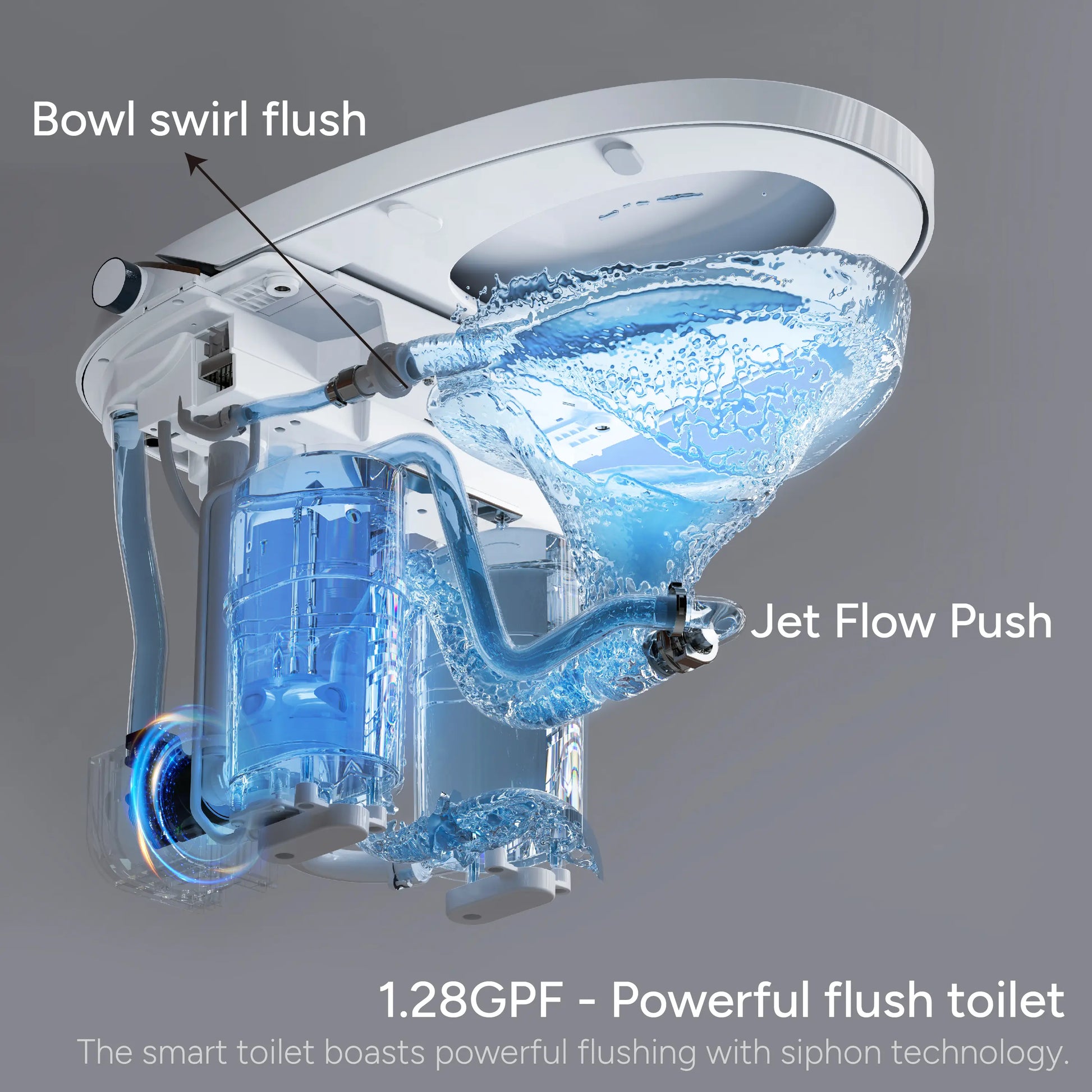 Pump-assisted flush in CANEST TC-400BK delivers powerful and eco-efficient waste removal