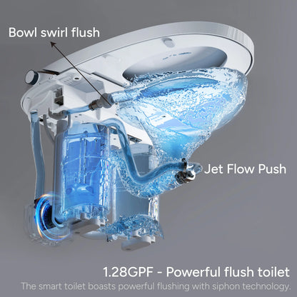 Pump-assisted flush in CANEST TC-400BK delivers powerful and eco-efficient waste removal
