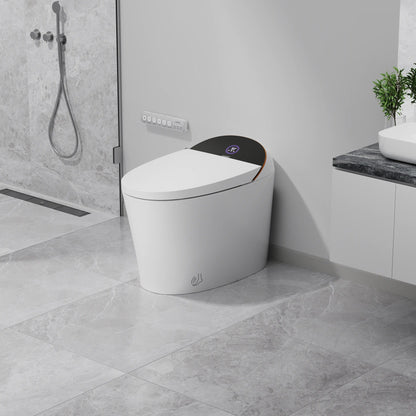 Right side view of CANEST TC-300BK showing its streamlined white body and curved profile