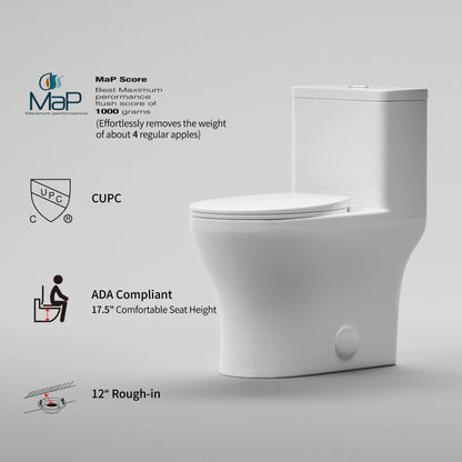 CANEST DL-001 toilet certifications including cUPC, and MaP 1000g for performance and compliance